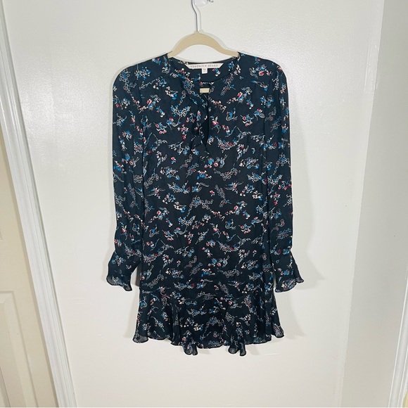 Veronica Beard Preston Floral Silk Dress Wedding Bohemian Festival Quiet Luxury - Picture 2 of 10